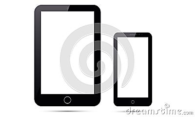 Vector Android Ipad Tablet And Vector Android Smart Mobile Phone Vector Illustration