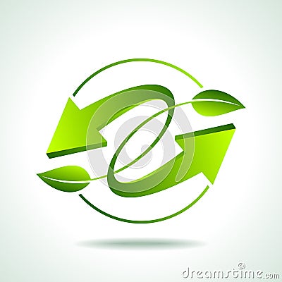 Illustration of recycle arrow on background Vector Illustration