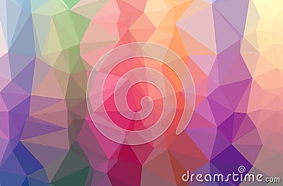 Illustration of red abstract polygon beautiful multicolor background. Stock Photo