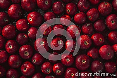 illustration of red apples background. Generative AI Cartoon Illustration