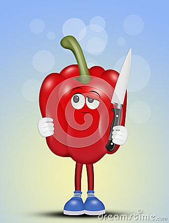 Illustration of red pepper Stock Photo