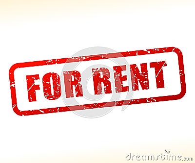 For rent text stamp Vector Illustration