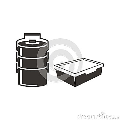 Reusable Container food Vector Illustration