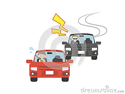 Road rage2 Vector Illustration