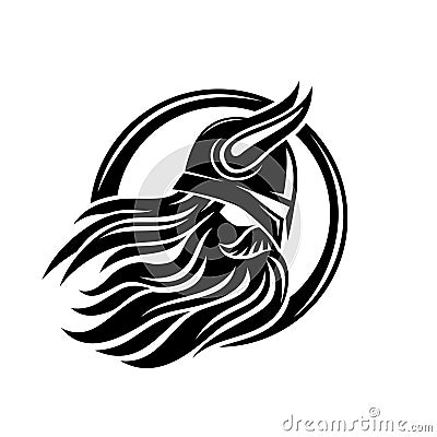 Viking icon on white background. Vector Illustration