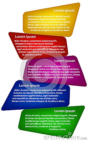 Illustration rounded geometric infographics Vector Illustration