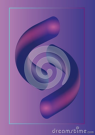Modern illustratoin, abstract gradient geometric form Stock Photo