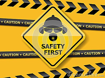 Illustration of safety first background Vector Illustration