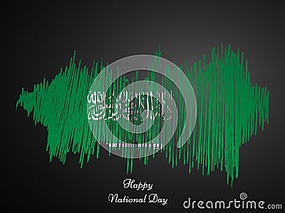 Illustration of Saudi Arabia National Day background Vector Illustration