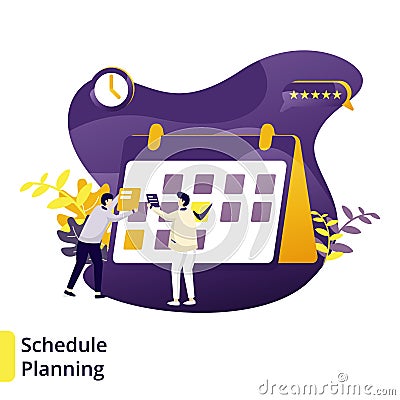 Illustration Schedule Planning Vector Illustration