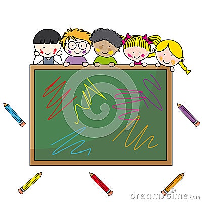 Illustration of school boys Vector Illustration