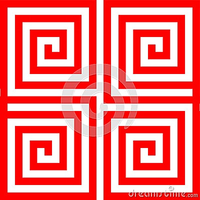 Red Seamless Japanese pattern of ramen pattern Vector Illustration