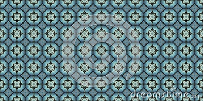 Seamless Repeatable Abstract Geometric Pattern, Stunning symmetrical kaleidoscope fabric design Cartoon Illustration