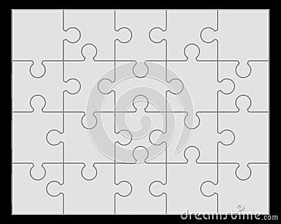Parts of gray puzzle Stock Photo
