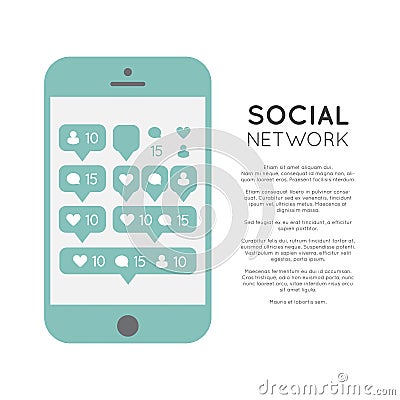 Illustration Set Bubble Notification for Following Websites, Blog, Interfaces, Social Network and Media, Mobile Device Vector Illustration