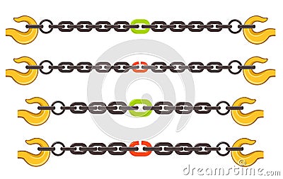 Illustration set of chains Vector Illustration