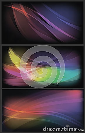 Illustration set of colorful lines abstract background Stock Photo