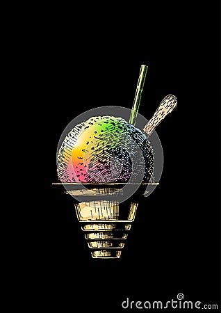 Illustration of Shave ice Vector Illustration