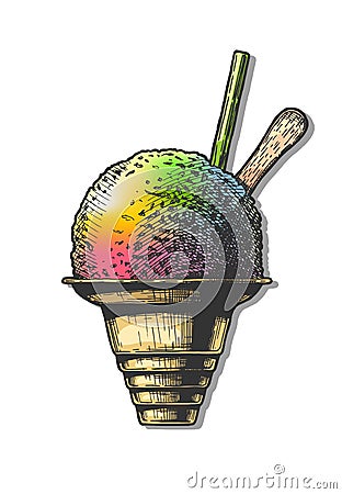 Illustration of Shave ice Vector Illustration