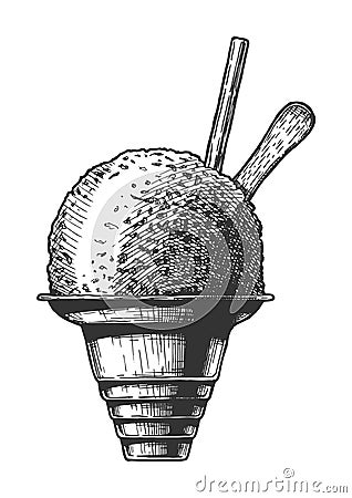 Illustration of Shave ice Vector Illustration