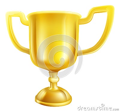 Gold Trophy Illustration Vector Illustration