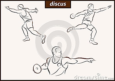 Illustration shows a Discus Vector Illustration