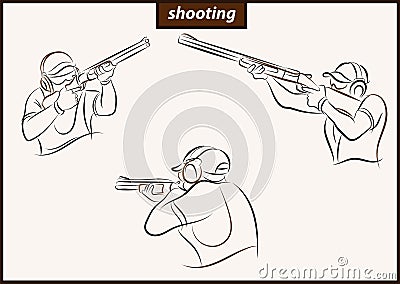 Illustration shows a Shooting Vector Illustration