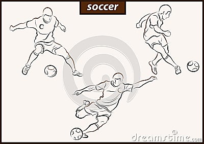 Illustration shows a Soccer Vector Illustration