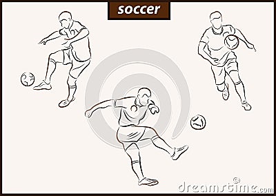 Illustration shows a Soccer Vector Illustration