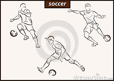 Illustration shows a Soccer Vector Illustration