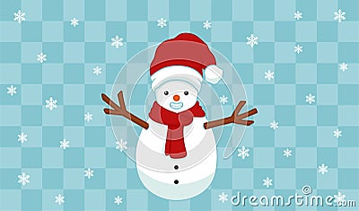 Illustration Design of Snowman by Pitripiter Vector Illustration