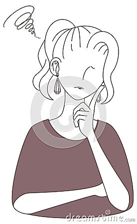 illustration of a simple girly woman (distressed) Vector Illustration