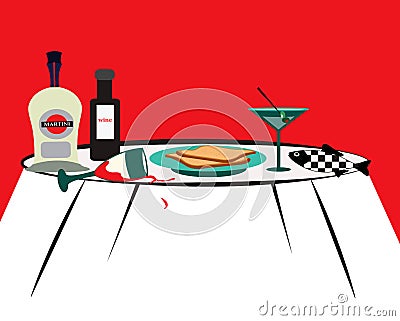 Illustration of a simple meal Stock Photo