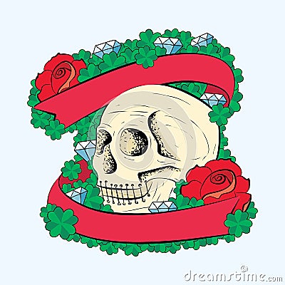 Illustration of the skull Vector Illustration