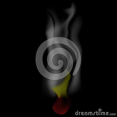 Illustration of smoke from fire Stock Photo