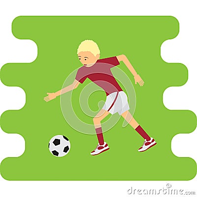 Illustration of soccer player Vector Illustration