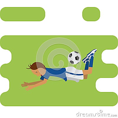 Illustration of soccer player Vector Illustration