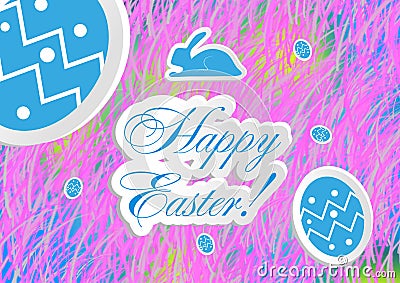 Illustration of soft colored abstract background Happy Easter Stock Photo