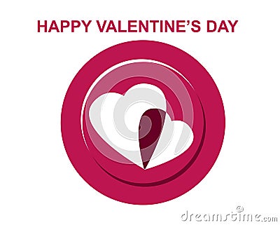 Illustration of solution happy valentines day with colourful design Cartoon Illustration