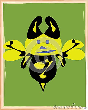 illustration space bee Stock Photo