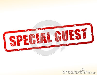 Special guest text buffered Vector Illustration