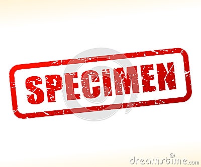 Specimen text stamp Vector Illustration