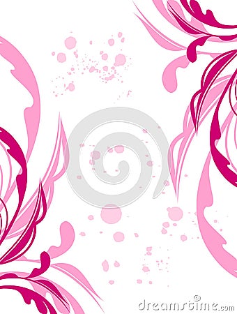 Illustration spring grunge flower and leaf Vector Illustration