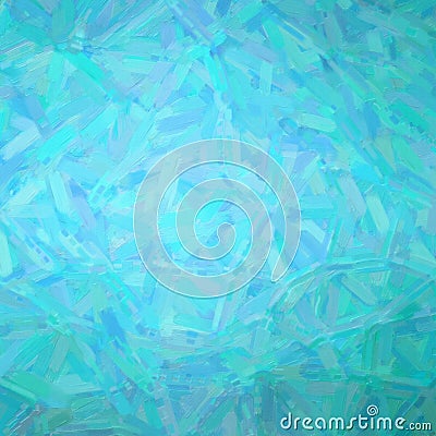 Illustration of Square aqua Abstract Oil Painting background. Stock Photo