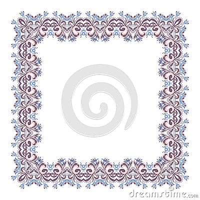Illustration of a square frame from abstract element Vector Illustration