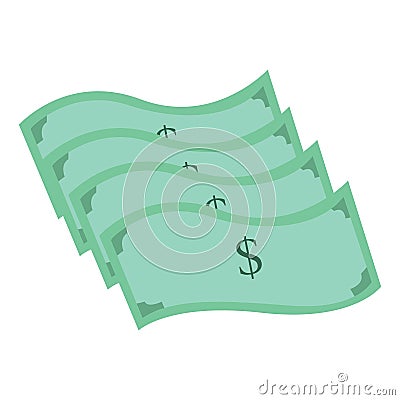 Illustration of a stack of dollars. Dollar illustration Vector Illustration