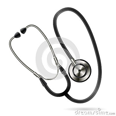 Illustration of stethoscope. Vector web icon Vector Illustration