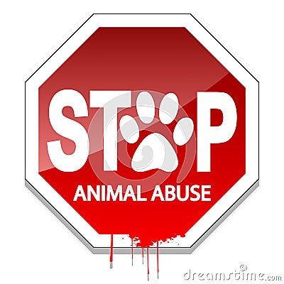 Stop Animal Abuse Stock Photo