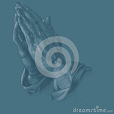 Illustration Study of the Hands of an Apostle Vector Illustration