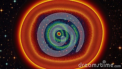 An Illustration Of A Stunningly Realistic Image Of A Spiral In Space AI Generative Stock Photo